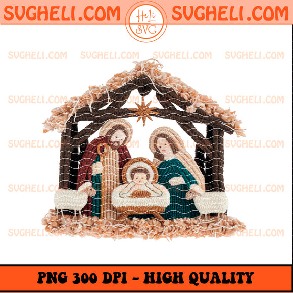 Latch Hook Yarn Crochet Jesus Holiday Xmas Png