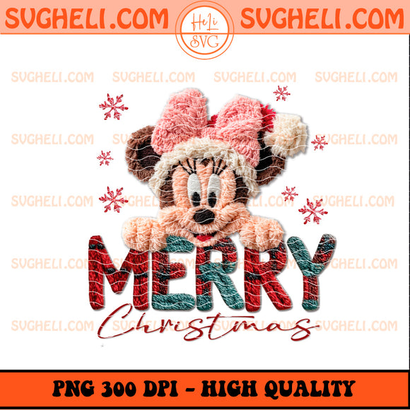 Latch Hook Yarn Crochet Merry Christmas Minnie Png