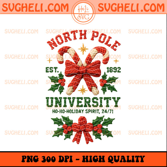 Latch Hook Yarn Crochet North Pole University Christmas Png