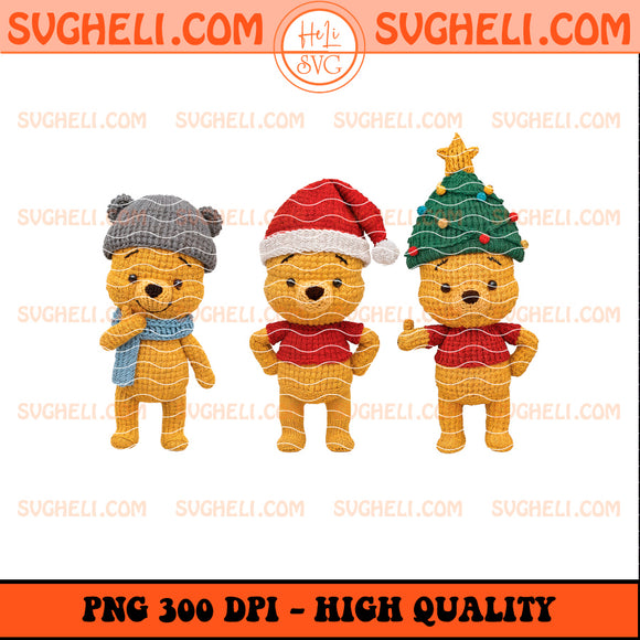 Latch Hook Yarn Crochet Pooh Christmas Png Crochet  Pooh Png