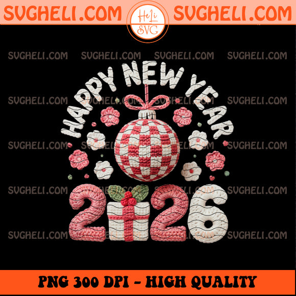 Latch Hook Yarn Crochet Retro Disco Ball New Year 2026 Png