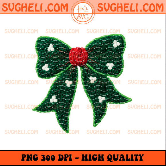 Latch Hook Yarn Faux Embroidery Coquette Christmas Design