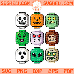 Lego Style Halloween Svg Spooky Pumpkin Design