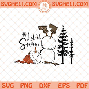 Let It Snow Svg Christmas Tree Svg Snowman Face Svg Png Dxf Eps Files