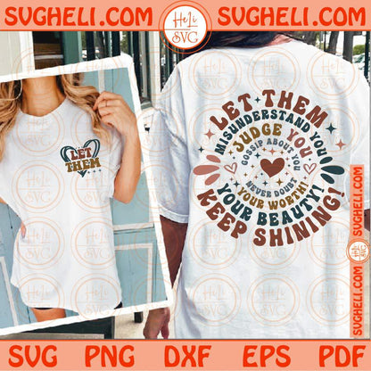 Let Them Svg Keep Shining Svg Self Worth Svg Inspirational Svg Png Dxf Eps Files