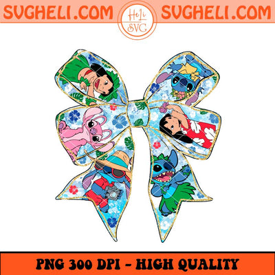 Lilo Stitch Coquette Bows Png Lilo and Stitch 2025 Png Sublimation Files