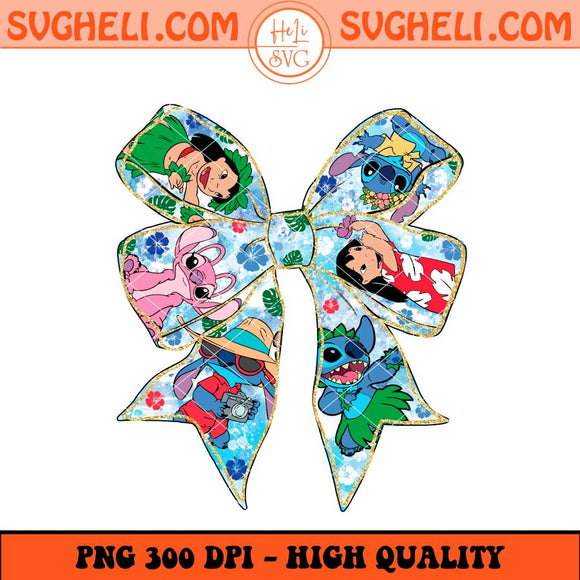 Lilo Stitch Coquette Bows Png Lilo and Stitch 2025 Png Sublimation Files