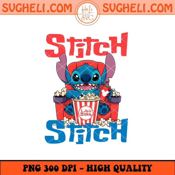 Lilo and Stitch Popcorn Cinema Png Stitch Drink Dr Pepper Png Sublimation Files