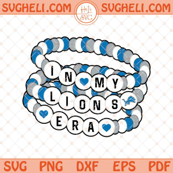 Lions Friendship Bracelet Svg In My Lions Era Svg Football Svg Png Dxf Eps Files