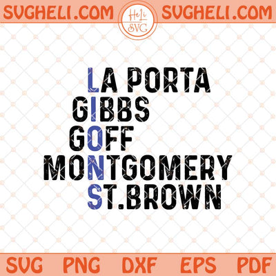 Lions Players Name Svg Design Lions Playoffs Football Svg Png Dxf Eps Files