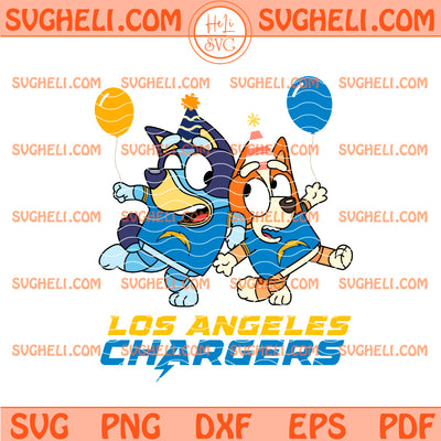 Los Angeles Chargers Bluey & Bingo Svg Bluey Football Svg