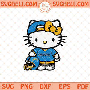 Los Angeles Chargers Hello Kitty Svg Chargers Football Svg Png Dxf Eps Files