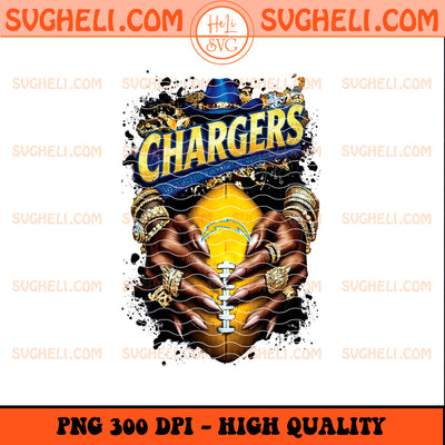 Los Angeles Chargers NFL Hand Nail Finger Png
