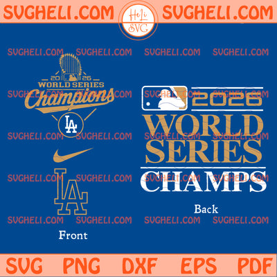 Los Angeles Dodgers 2026 World Series Champions Gold Svg