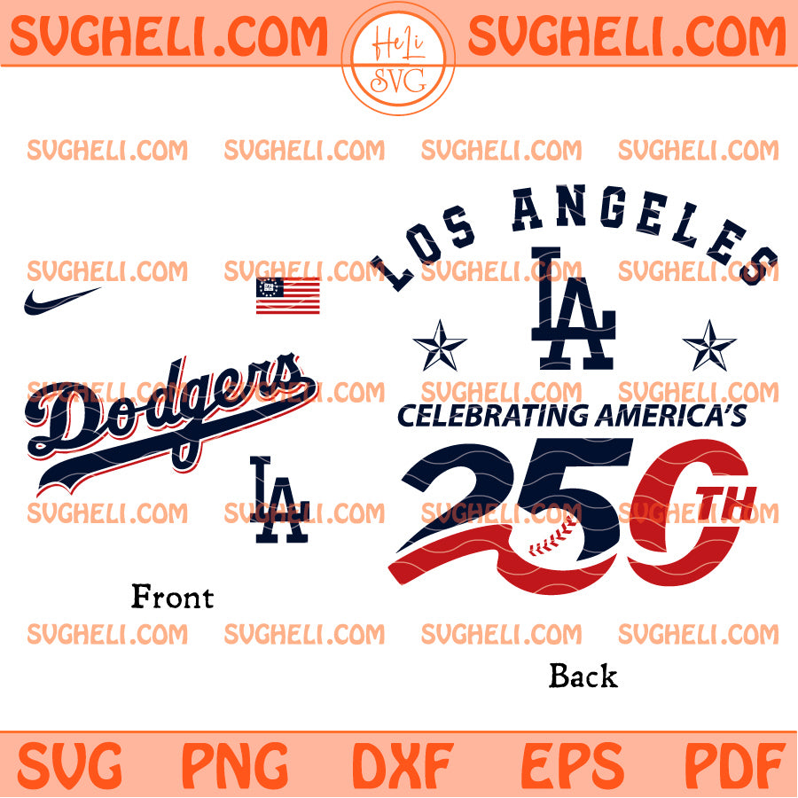 Los Angeles Dodgers America 250th Anniversary 2026 Svg