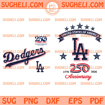 Los Angeles Dodgers America’s 250th Anniversary Svg