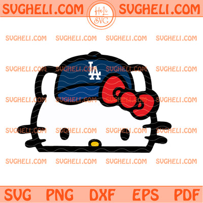 Los Angeles Dodgers Face Hello Kitty Baseball Svg