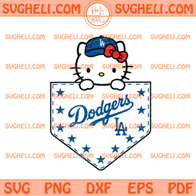 Los Angeles Dodgers Hello Kitty Baseball Svg LA Dodgers Svg