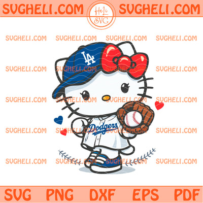 Los Angeles Dodgers Hello Kitty Svg Hello Kitty Dodgers Svg