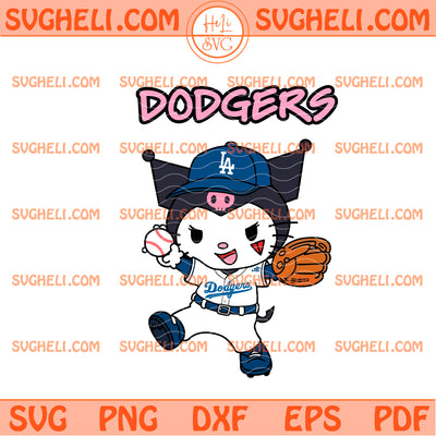 Los Angeles Dodgers Kuromi Baseball Svg Kuromi Dodgers Svg
