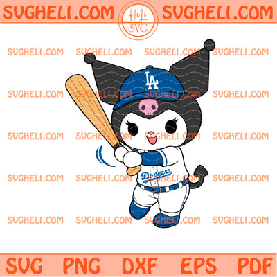 Los Angeles Dodgers Kuromi character Svg Kuromi Dodgers Svg