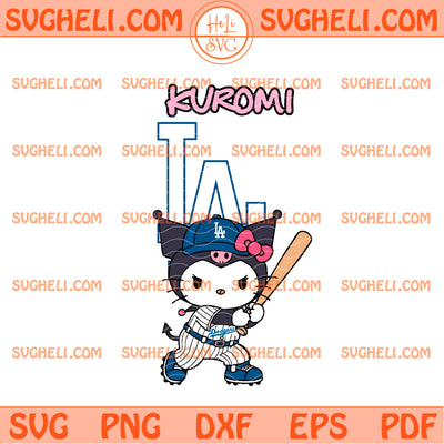 Los Angeles Dodgers Kuromi MLB Svg Kuromi LA Dodgers Svg
