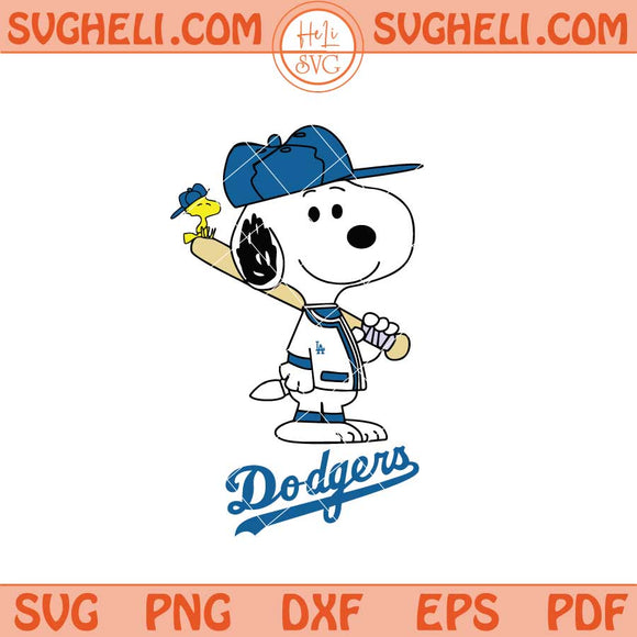 Los Angeles Dodgers Snoopy Baseball Svg LA Dodgers MLB Svg Png Dxf Eps Files