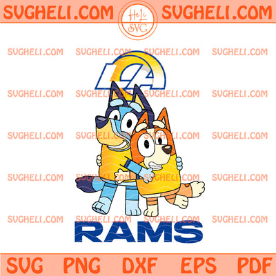 Los Angeles Rams Bluey & Bingo Football Svg Bluey NFL Svg