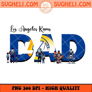 Los Angeles Rams Dad Png Father's Day Football Png Sublimation Files