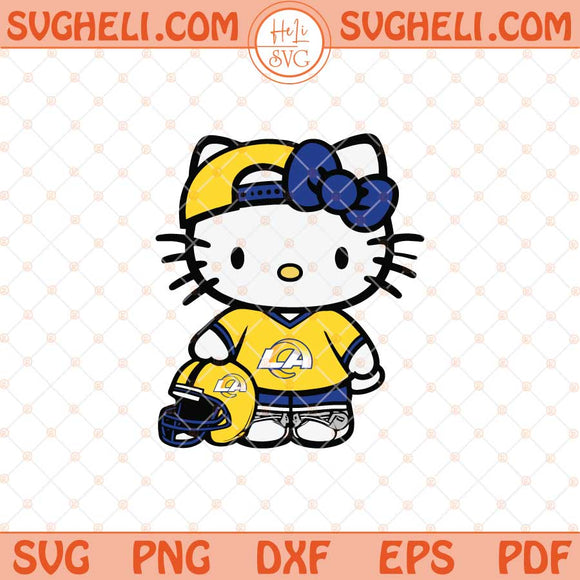 Los Angeles Rams Hello Kitty Svg Los Angeles Football Svg Png Dxf Eps Files