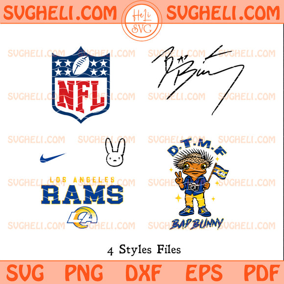 Los Angeles Rams NFL Bad Bunny Svg Los Angeles Rams Svg