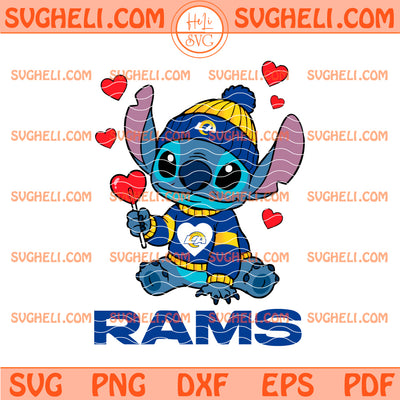 Los Angeles Rams Stitch Valentine Football Svg Rams Svg