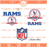Los Angeles Rams USA 250th Anniversary Svg featuring four NFL designs including Rams logos and Independence Day theme.