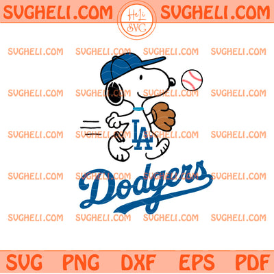 Los Angeles Snoopy Team Dodger Svg Snoopy LA Dodger Svg