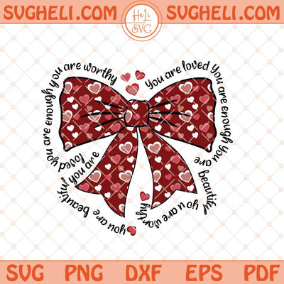 Love Glitter Valentine Coquette Bow Svg Valentines Day Svg Png Dxf Eps Files
