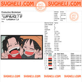 Luffy & Ace Embroidery Design Files Ace Embroidery Designs