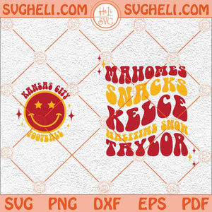 Mahomes Snacks Kelce Halftime Snow Taylor Svg Kansas City Svg Png Dxf Eps Pocket Design Files