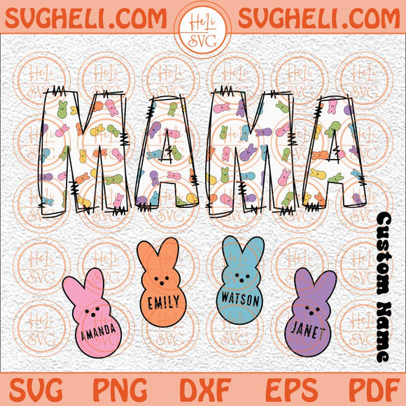 Mama Easter Svg Cute Easter Svg Mama Bunny Svg Mama Sublimation Png Dxf Eps Files