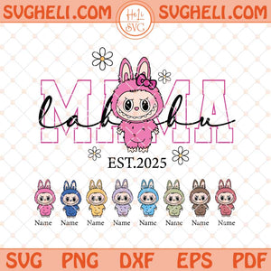 Mama Pink Labubu Character Svg Mama Labubu Coquette Svg Png Dxf Eps Files