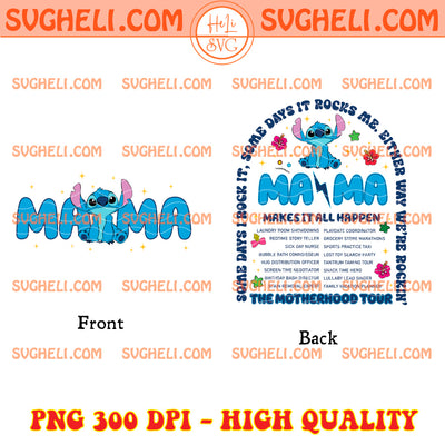 Mama Tour Vibes Sweet Cartoon Stitch Png Mama Stitch Png