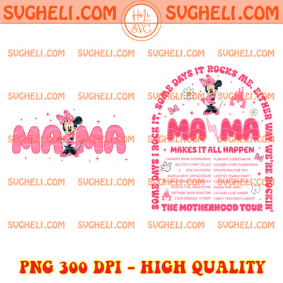 Mama Tour Vibes Sweet Pink Cartoon Mouse Png Mama Mouse Png