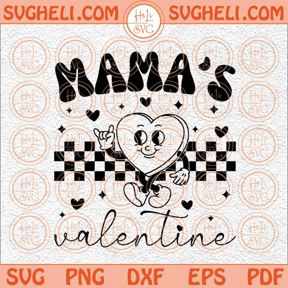 Mama's Valentine Svg Retro Valentines Svg Boys Valentines Svg Png Dxf Eps Files