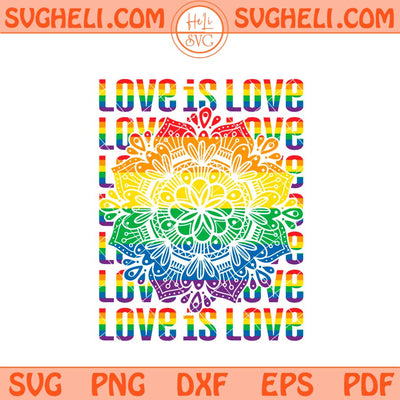 Mandala Pride Svg Gay Pride Svg LGBT Pride Month Svg Png Dxf Eps Files