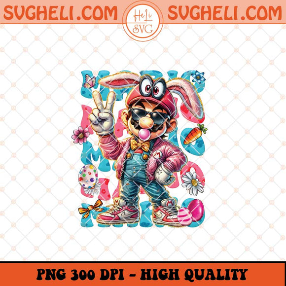 Mario Easter With Sunglasses Png Mario Bunny Png Sublimation Files