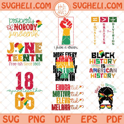 Mega Black History Month Svg Bundle African American Svg Png Dxf Eps Files