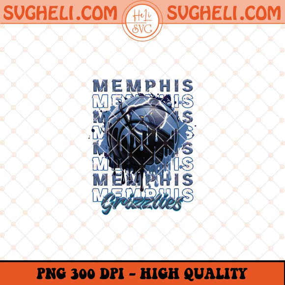 Memphis Grizzlies Basketball Png NBA Basketball Png Sublimation Files