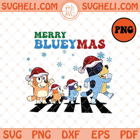 Merry Blueymas Png Merry Dogmas Png Bingo Christmas Png Dxf Eps Files