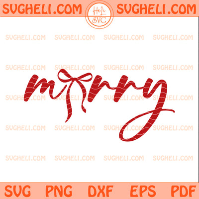 Merry Christmas Bow Svg Christmas Coquette Bow Svg