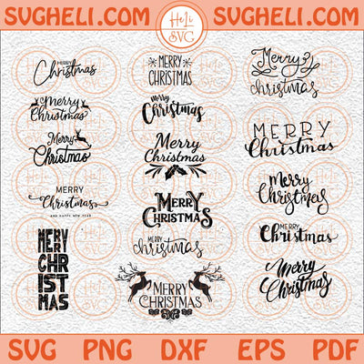 Merry Christmas Svg Christmas Bundle Svg Vintage Christmas Svg Png Dxf Eps Files