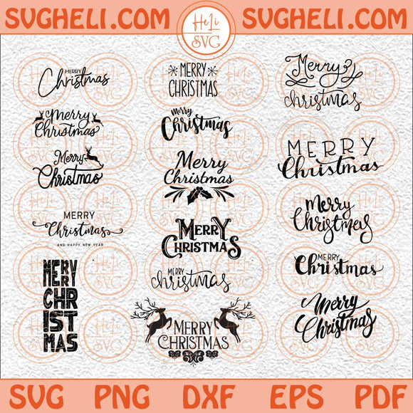 Merry Christmas Svg Christmas Bundle Svg Vintage Christmas Svg Png Dxf Eps Files